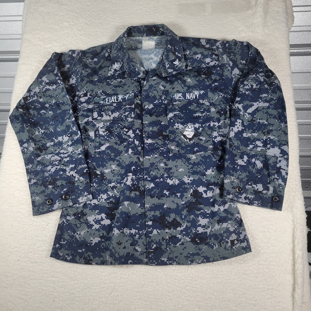 US Navy NWU Type I Blouse Mens Medium Blue Digital Camo‎ Tactical Utility Jacket